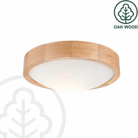 Brilagi-LED RGBW Plafonieră reglabilă CARVALHO SLIM, 1xE27/15W/230V, Wi-Fi, stejar natural, diametru 27 cm