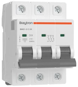 Siguranta automata 3P, 16A, curba de declansare C, capacitate de rupere 4.5kA, Braytron