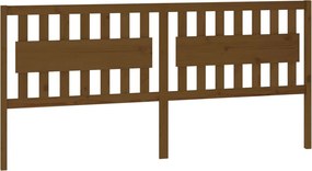 vidaXL Tăblie de pat, maro miere, 205,5x4x100 cm, lemn masiv de pin
