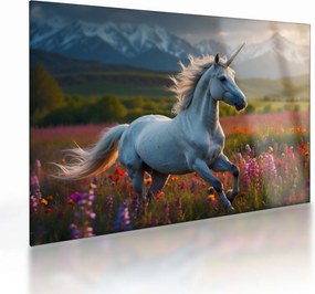 Tablou pe sticlă - Unicorn (70x50 cm)