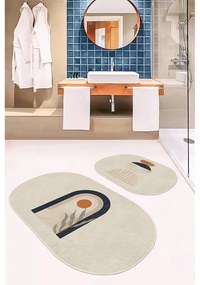 Covorașe de baie bej în set de 2 buc. 100x60 cm - Minimalist Home World