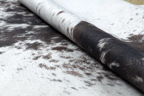 Covor Artificial Cowhide, Vaca G5074-1 alb maro din piele