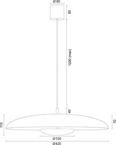 Lustra suspendata LED BOLTON 8869 auriu