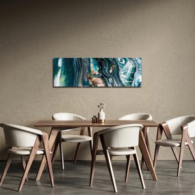 Tablou cu abstracție (cu ceas) (90x30 cm)