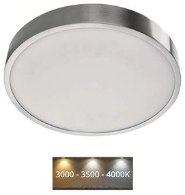 Plafonieră LED/28,5W/230V 3000/3500/4000K d. 30 cm crom