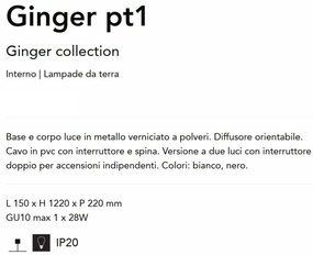 Lampadar/Lampa de podea stil minimalist Ginger pt1 negru