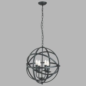Lustra suspendata stil traditional Orbit negru 2474-4BK SRT