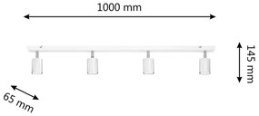 Spot LED TUNE 4xGU10/4,8W/230V crom mat/alb