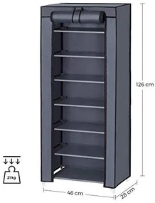 Pantofar, Songmics, Gri, 46x28x127 cm