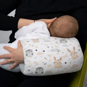 Perna alaptare cu husa bumbac Kidizi Manson Forest Friends