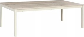 Masuta de cafea FROST 120x60 cm crem, decor stejar alpin