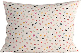 Fata de perna din policoton DOTHEARTS POLY 70x90 cm, crem