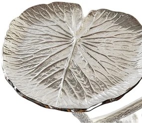 Masuta Leaf din metal argintiu 85 cm