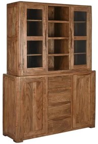 Vitrina, maro, din lemn de acacia, Aurum