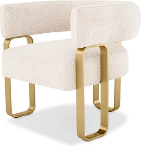 Fotoliu design LUX Capricorn, bouclé cream