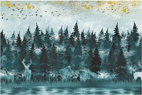 Tablou - Animale din pădure (90x60 cm)