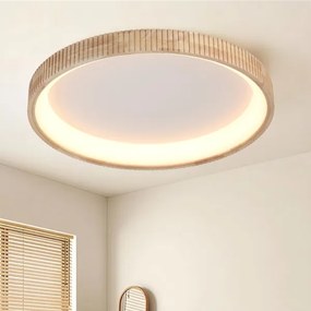 Brilagi - Plafonieră LED FALCON WOOD MODERN, 60 W, 230 V, Ø 80 cm, lemn