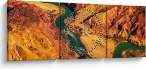 Tablou - Marele Canion (cu ceas) (90x30 cm)