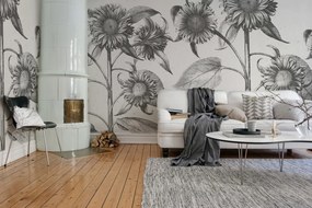 Fototapet, Sunflower, Beige, Rebel Walls