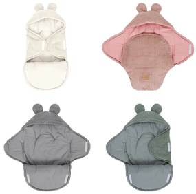 Păturică de înfășat verde din catifea reiată 45x80 cm – Meowbaby