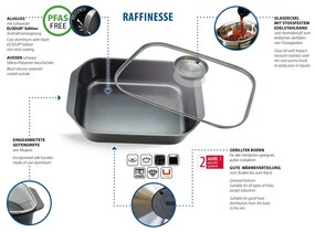 Elo 82840 Vas de copt Basic cu capac din sticlă șimâner cu aromă Raffinesse 40 x 26 cm