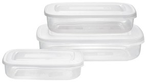 Set de recipiente de plastic Tontarelli din 3 piese, alb