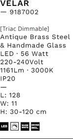 Lustra LED suspendata design decorativ VELAR