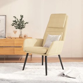 341314 vidaXL Scaun de relaxare, crem, material textil