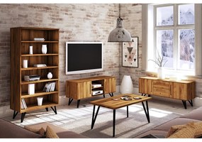 Bibliotecă din lemn de stejar 91x185 cm Golo - The Beds