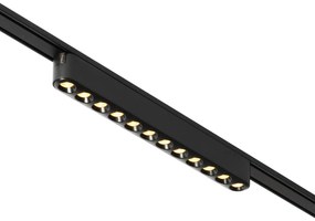 Plafonieră neagră modernă pentru sistem de șine monofazat 12W 3000K - Magnetic Puntua