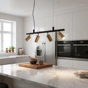 Lustră LED pe cablu Ideal Lux DYNAMITE 4xGU10/7W/230V CRI 90 negru/alamă