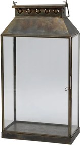 Felinar cu model din alama antichizata, H47 cm