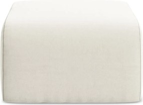 Taburet bej cu tapițerie din catifea Lani – Makamii