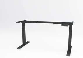 Birou reglabil pe inaltime TerrA8 PRO BLACK- 2 motoare, profil patrat, culoare Negru (Dimensiune blat: 137x67 cm, Culoare blat: Negru 25mm)