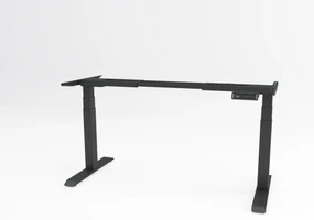Birou reglabil pe inaltime TerrA8 PRO BLACK- 2 motoare, profil patrat, culoare Negru (Dimensiune blat: 120x60 cm, Culoare blat: Alb 25mm)