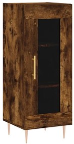828785 vidaXL Servantă, stejar fumuriu, 34,5x34x90 cm, lemn compozit