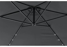 Juskys Umbrelă de soare LED Brazilia 3,5 m - gri închis