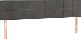 vidaXL Tăblii de pat, gri închis, 160x5x78/88 cm, catifea