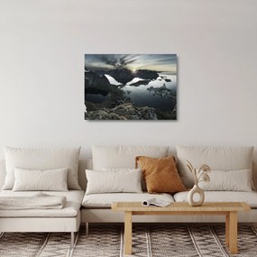 Tablou pe sticlă - Munții norvegieni (70x50 cm)