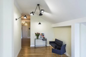 Lustra de tavan reglabila design retro ALTEA 3 alba