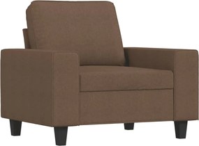 vidaXL Fotoliu canapea, maro, 60 cm, material textil