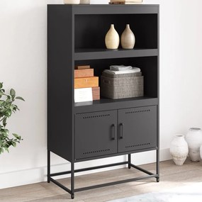 vidaXL Dulap înalt, negru, 68,5x38,5x123,5 cm, oțel