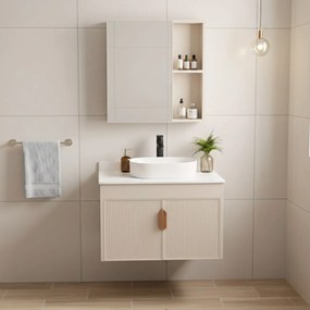 Set de mobilier de baie cu blat Modo 60cm Beige