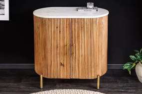 Comoda lemn de mango, marmura alba TRES CHIC 70cm