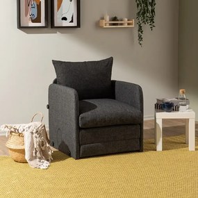 Fotoliu Extensibil Saga, gri, 200 cm x 60 cm