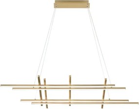 Ondaluce - Lustră LED reglabilă pe cablu MOVIDA LED/114W/230V auriu