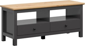 Comoda TV HESEN, gri grafit/stejar artisan, PAL melaminat, 137x47x59 c