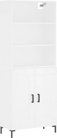 vidaXL Dulap înalt, alb, 69,5x34x180 cm, lemn compozit