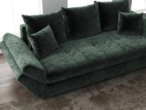 Canapea extensibilă dumonde cu ladă de depozitare si sezut confortabil din spuma high-density, Loana Euphoria Verde 250x100 cm