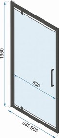 Cabina dus REA Rapid Swing Chrome